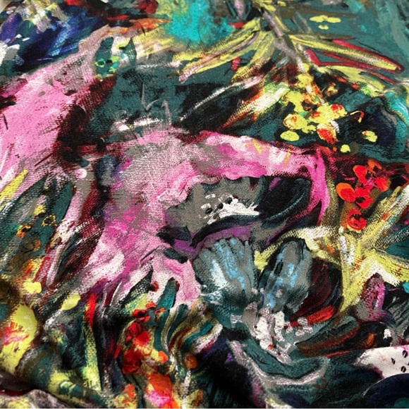 Cable & Gauge Artsy Art To Wear Stretchy Comfortable Top Women L - Picture 9 of 13